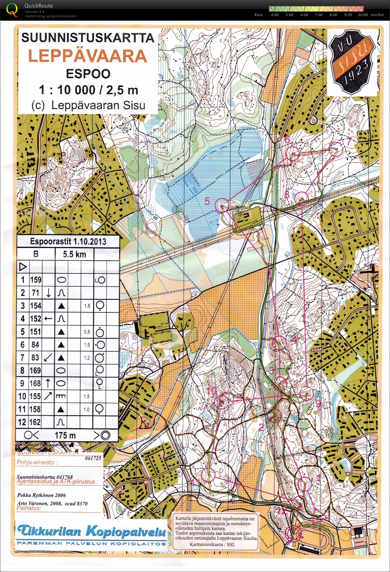 Espoorastit yösuunnistus (01/10/2013)