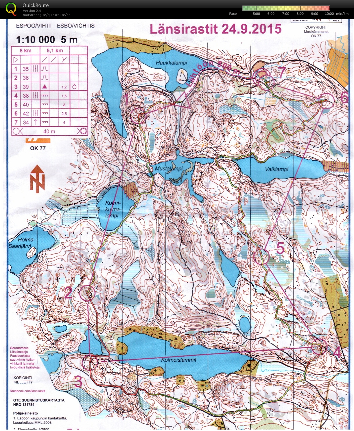 OCPuiston yösuunnistusmestikset (24/09/2015)